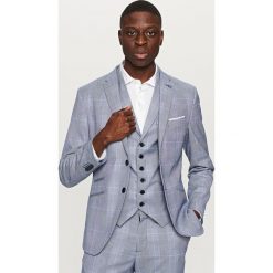 Marynarki męskie: Marynarka garniturowa w kratę slim fit – Niebieski