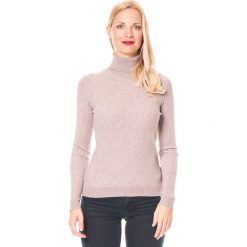 Golfy damskie: Sweter w kolorze szarobrązowym