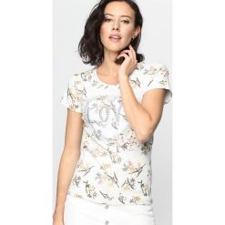 Bluzki asymetryczne: Jasnoszary T-shirt Anymore more
