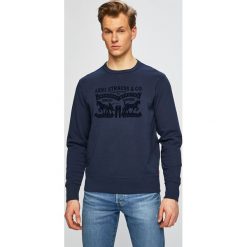Levi's - Bluza. Niebieskie bluzy męskie Levi's®, s, z nadrukiem, z bawełny, z okrągłym kołnierzem, bez rękawów, bez kaptura. W wyprzedaży za 219,90 zł.