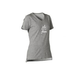 Koszulka krótki rękaw slim Gym & Pilates 510 damska. Szare t-shirty damskie NYAMBA, xl, bez wzorów, z elastanu, bez kołnierzyka, z krótkim rękawem, krótkie, bez kaptura, na jogę i pilates. Za 44,99 zł.