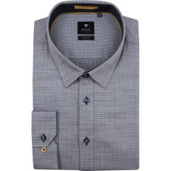 Szara Elegancka Koszula Męska z Długim Rękawem -REY JAY- Bawełniana w Drobny Wzór KSDWRJrap316003SL. Szare koszule męskie Rey Jay, m, bez wzorów, z bawełny, eleganckie, bez kołnierzyka, z długim rękawem. Za 119,00 zł.