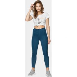 Legginsy damskie LEG602 - denim melanż - Outhorn. Spodnie damskie Outhorn, bez wzorów, z dzianiny. W wyprzedaży za 49,99 zł.
