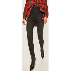 Answear - Jeansy. Szare jeansy damskie ANSWEAR, s, bez wzorów, z elastanu, z podwyższonym stanem. Za 149,90 zł.