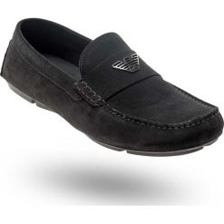 MOKASYNY EMPORIO ARMANI. Czarne mokasyny męskie Emporio Armani, ze skóry. Za 819,00 zł.