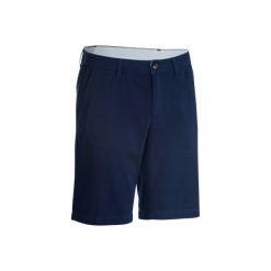 Spodenki bermudy 500 granatowe. Niebieskie bermudy damskie marki INESIS, z bawełny. Za 39,99 zł.