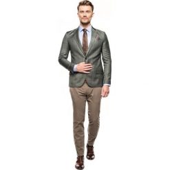 Marynarka bergamo zielony slim fit. Zielone marynarki męskie Recman, m, bez wzorów. Za 269,99 zł.