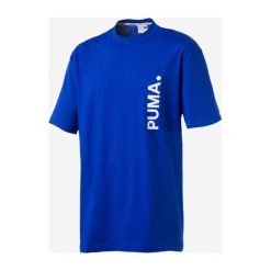 Puma Epoch Koszulka Niebieski. Niebieskie podkoszulki męskie Puma, m, z nadrukiem, z bawełny, bez kołnierzyka, z krótkim rękawem, krótkie. Za 137,95 zł.