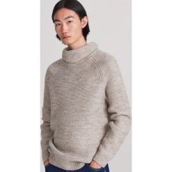Sweter z szerokim golfem - Jasny szary. Szare swetry męskie Reserved, s, bez wzorów. Za 159,99 zł.