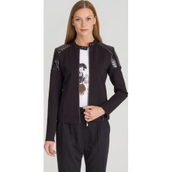 BLUZA ARMANI EXCHANGE. Czarne bluzy damskie Armani Exchange, s, z aplikacjami, bez rękawów, bez kaptura. Za 459,50 zł.