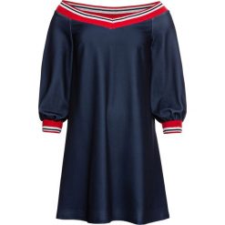 Sukienka z dekoltem "carmen" bonprix kobaltowo-biało-czerwony. Sukienki damskie bonprix. Za 149,99 zł.