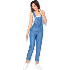 Jeansowe Chabrowe Spodnie Ogrodniczki. Niebieskie spodnie damskie Molly.pl, s, z jeansu. Za 169,90 zł.