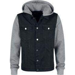 Forplay Sweat Sleeved Hooded Denim Vest Kurtka czarny/szary. Czarne kurtki męskie bomber Forplay, l, z denimu. Za 199,90 zł.