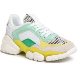 Sneakersy MARC O'POLO - 001 15503501 610 Mint Combi 442. Białe półbuty damskie Marc O'Polo, na co dzień, bez wzorów, z zamszu, bez obcasa, na płaskiej podeszwie, bez zapięcia. Za 439,00 zł.