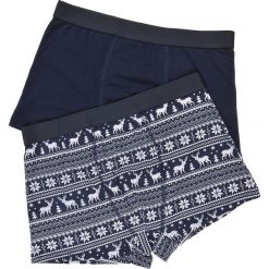 2PACK BOKSERKI XMASS. Szare bokserki męskie Top Secret, z nadrukiem, z bawełny. W wyprzedaży za 19,99 zł.