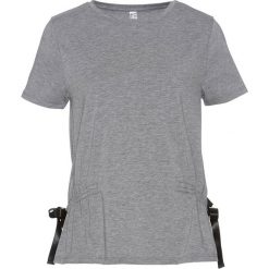 T-shirt z marszczeniem bonprix szary melanż. Szare t-shirty damskie bonprix, melanż. Za 34,99 zł.