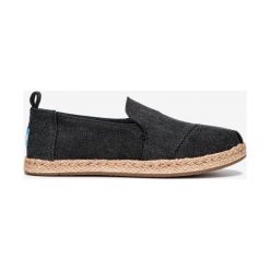 TOMS Espadryle Czarny. Czarne espadryle damskie Toms, bez wzorów, z materiału, bez obcasa. Za 343,95 zł.