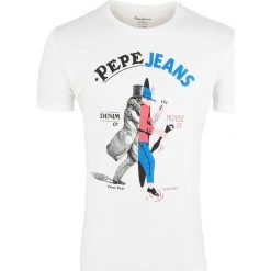 T-shirt Pepe Jeans. Szare t-shirty męskie Pepe Jeans, na lato, m, z nadrukiem, z jeansu, bez kołnierzyka. Za 69,00 zł.