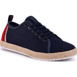 Espadryle BIG STAR - FF174154 Navy. Niebieskie espadryle męskie BIG STAR, bez wzorów, z tworzywa sztucznego. Za 129,00 zł.