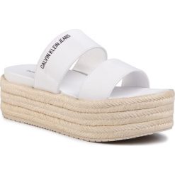 Espadryle CALVIN KLEIN JEANS - Frances B4R0544 White. Białe espadryle damskie Calvin Klein Jeans, bez wzorów, z jeansu, bez obcasa. W wyprzedaży za 219,00 zł.