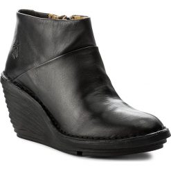 Botki FLY LONDON - Sipifly P300670005 Black. Czarne botki damskie na obcasie marki Fly London, z materiału. W wyprzedaży za 289,00 zł.