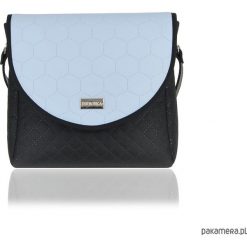 TOREBKA PURO CLASSIC 2662 BLUE HONEYCOMB ECO. Niebieskie torebki klasyczne damskie Pakamera, bez wzorów, na ramię, bez dodatków. Za 179,00 zł.