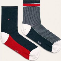Tommy Hilfiger - Skarpetki (2-pack). Białe skarpetki damskie TOMMY HILFIGER, bez wzorów, z elastanu. Za 49,90 zł.