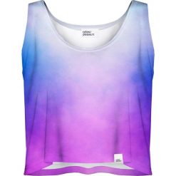 Bluzki z falbaną: Colour Pleasure Koszulka damska CP-035 40 fioletowa r. XS-S