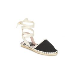 Espadryle André CLAQUETTE. Czarne espadryle damskie Andre, bez wzorów, bez obcasa. W wyprzedaży za 239,20 zł.