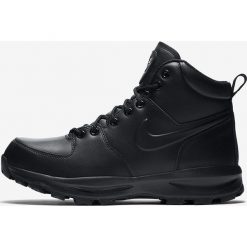 Nike - Buty Manoa Leather. Czarne sneakersy męskie Nike, ze skóry, na sznurówki. Za 399,90 zł.