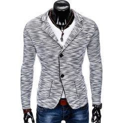 Marynarki męskie: MARYNARKA MĘSKA CASUAL M89 – SZARA