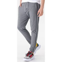 Joggery z lampasami - Szary. Szare spodnie męskie House, s, bez wzorów. Za 99,99 zł.