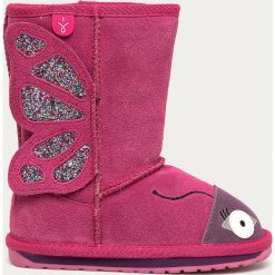 Emu Australia - Śniegowce dziecięce Butterfly. Różowe śniegowce dziewczęce EMU Australia, z okrągłym noskiem, bez zapięcia. Za 349,90 zł.