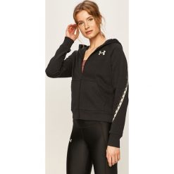 Under Armour - Bluza. Czarne bluzy damskie Under Armour, s, z aplikacjami, z bawełny, bez rękawów, z kapturem. Za 299,90 zł.
