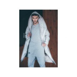 HOODIE GREY OVERSIZE COAT. Szare płaszcze damskie Rest_factory, s, z aplikacjami, z poliesteru. Za 369,90 zł.