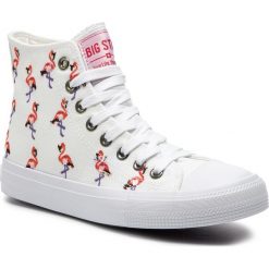 Trampki BIG STAR - DD274660 White. Białe półbuty damskie marki BIG STAR, na co dzień, bez wzorów, z gumy, retro, bez obcasa, bez zapięcia. Za 109,00 zł.