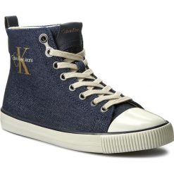 Trampki CALVIN KLEIN JEANS - Dorielle R4091 Midnight/Gold. Niebieskie półbuty damskie Calvin Klein Jeans, bez wzorów, z jeansu, bez zapięcia. W wyprzedaży za 229,00 zł.
