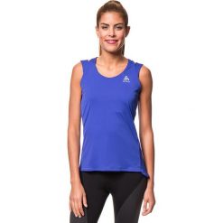 Top sportowy "Clio" w kolorze niebieskim. Niebieskie topy damskie Odlo Women, m, bez wzorów, z materiału, z okrągłym kołnierzem. W wyprzedaży za 154,95 zł.