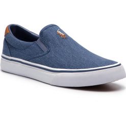 Tenisówki POLO RALPH LAUREN - Thomson 816747516002 Navy. Niebieskie półbuty męskie Polo Ralph Lauren, na co dzień, bez wzorów, z gumy, eleganckie, bez zapięcia. W wyprzedaży za 259,00 zł.