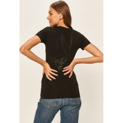Iceberg - T-shirt. Czarne bluzki damskie Iceberg, z nadrukiem, z elastanu, casualowe, z okrągłym kołnierzem. W wyprzedaży za 399,90 zł.