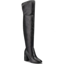 Muszkieterki LIU JO - Jessy 06 S68045 PX009 Black 22222. Czarne buty zimowe damskie Liu Jo, z materiału, przed kolano, na wysokim obcasie, na obcasie. Za 799,00 zł.