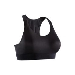 Stanik fitness kardio 500 czarny. Czarne buty sportowe damskie DOMYOS, xs, bez wzorów, z elastanu, na fitness i siłownię. Za 49,99 zł.