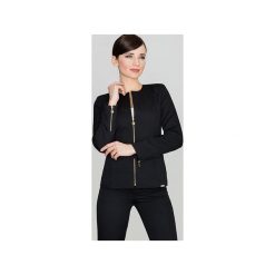 Żakiet K301 Czarny. Czarne marynarki damskie Lenitif, xl, bez wzorów. Za 149,00 zł.