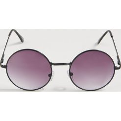 Okrągłe okulary przeciwsłoneczne - Czarny. Czarne okulary przeciwsłoneczne damskie Sinsay, okrągłe. Za 14,99 zł.