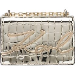 Karl Lagerfeld Signature Croco Small Torebka Złoty. Żółte torebki klasyczne damskie w paski, ze skóry. Za 1429,95 zł.