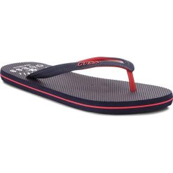 Japonki GUESS - F82Z01 BB002 C765. Niebieskie sandały męskie Guess, z aplikacjami, z tworzywa sztucznego. W wyprzedaży za 119,00 zł.