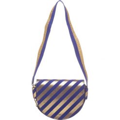 Skórzana torebka w kolorze niebiesko-złotym - 22,5 x 18 x 8 cm. Żółte torebki klasyczne damskie Liebeskind, w paski, ze skóry. W wyprzedaży za 329,95 zł.