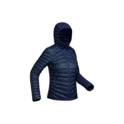 Kurtka trekkingowa puchowa 500 damska. Niebieskie kurtki damskie FORCLAZ, xl, bez wzorów, z poliesteru, bez kaptura, trekkingowe. Za 179,99 zł.