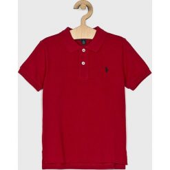 Polo Ralph Lauren - Polo dziecięce 110-128 cm. Czerwone t-shirty chłopięce Polo Ralph Lauren, bez wzorów, z bawełny, z krótkim rękawem. Za 159,90 zł.