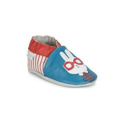 Kapcie niemowlęce Dziecko Robeez CHIC RABBIT. Niebieskie buciki niemowlęce marki Robeez, bez zapięcia. Za 149,00 zł.